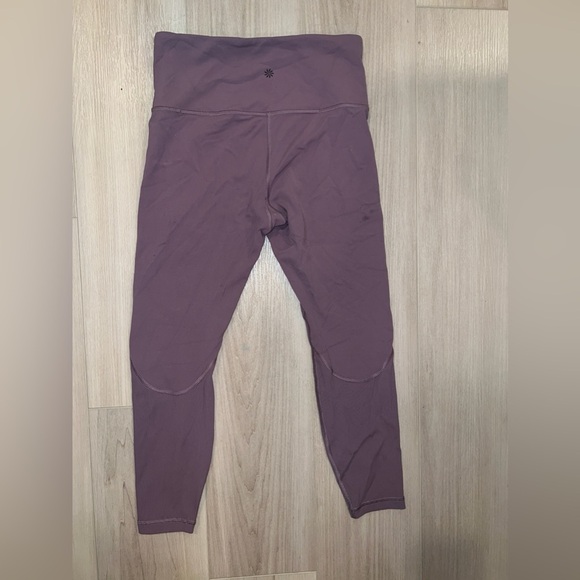 ATHLETA Purple Rise Up Rib 7/8 Tight Yoga Leggings Size Small Petite Violet - Picture 5 of 6